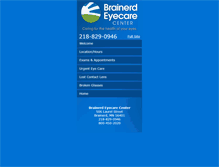 Tablet Screenshot of brainerdeyecare.com
